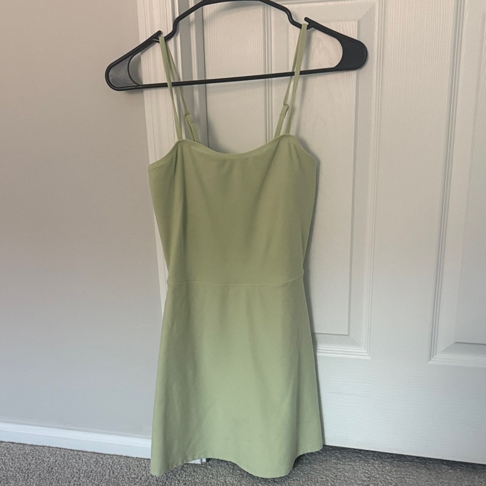 Alo Soft Courtside Tennis Dress Lime Size XS